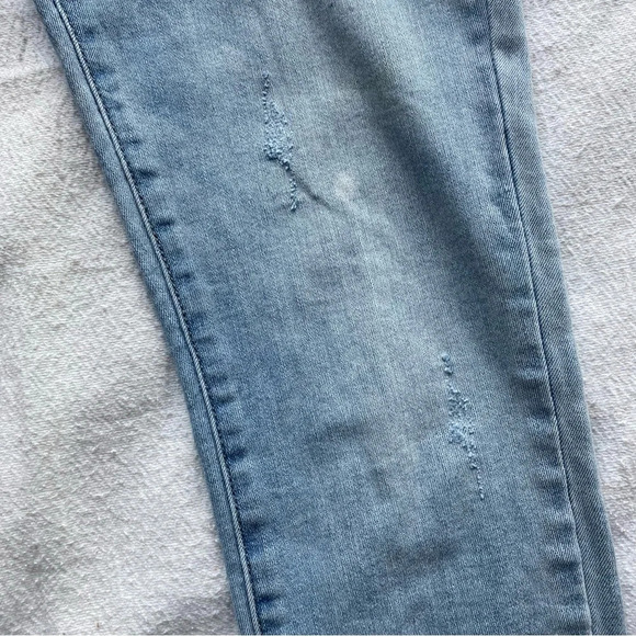 Bebe Heartbreaker Women's Skinny Jeans Light Wash Blue Heart Rhinestone Size 30 - Picture 7 of 11